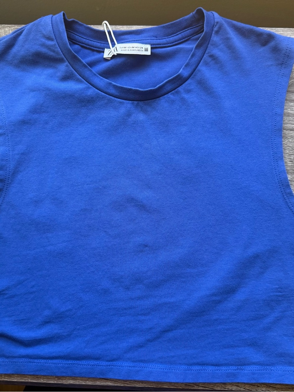 ZARA Royal Blue Sleeveless Crop Top | Women’s Medium